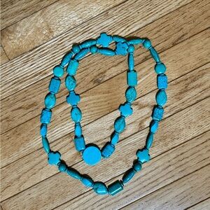 Turquoise Stone Beaded Necklace